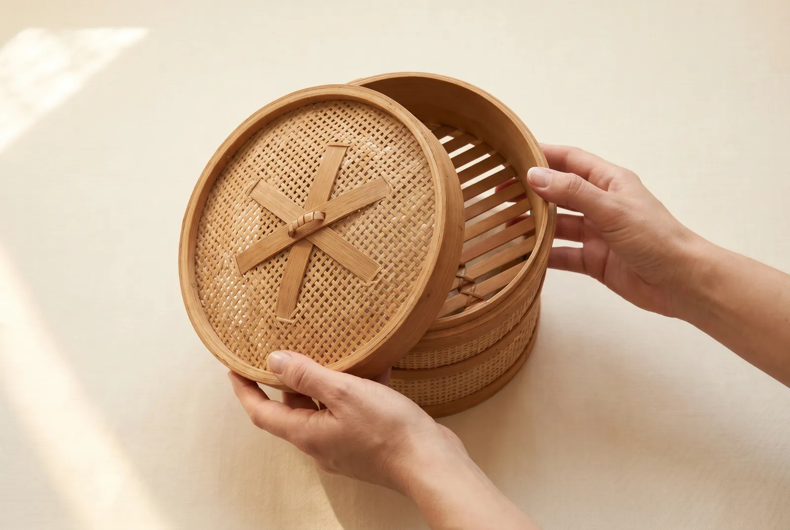 Photo: Pick one container — a basket or a lidded box — and give it a fixed home you always return it to.