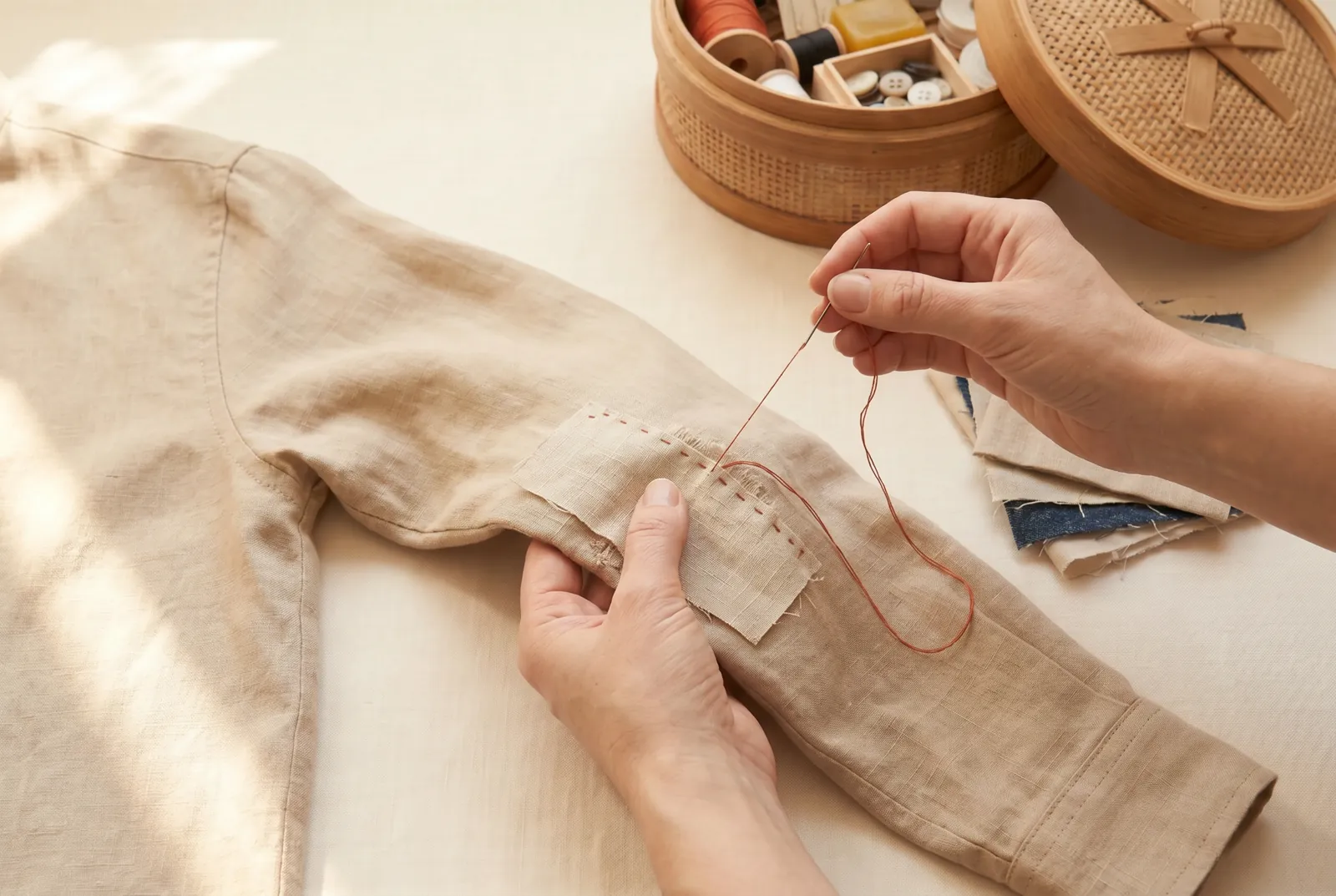 Photo: Use the kit before a garment tears, not only after.