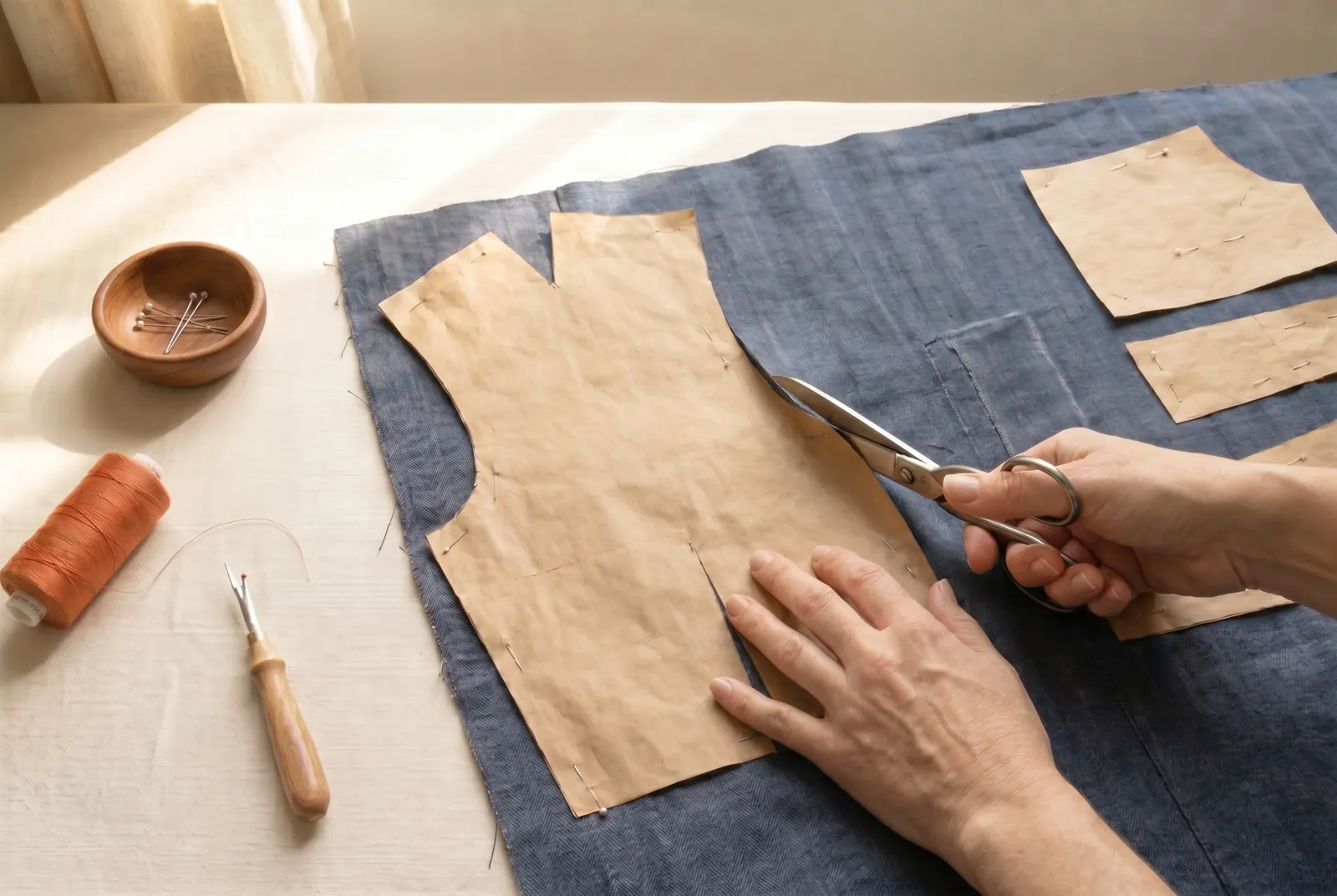 Photo: Cut the pieces only once everything is pinned.