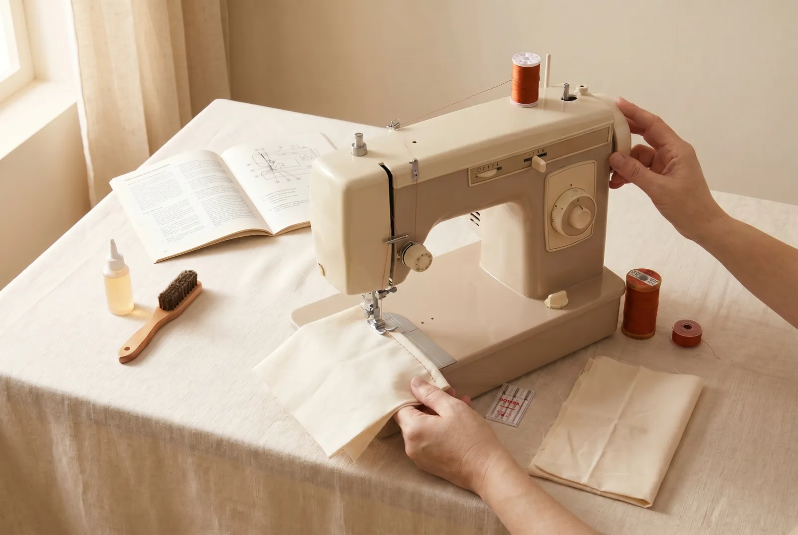 Photo: Test on a doubled scrap of the same fabric before you sew the real piece.