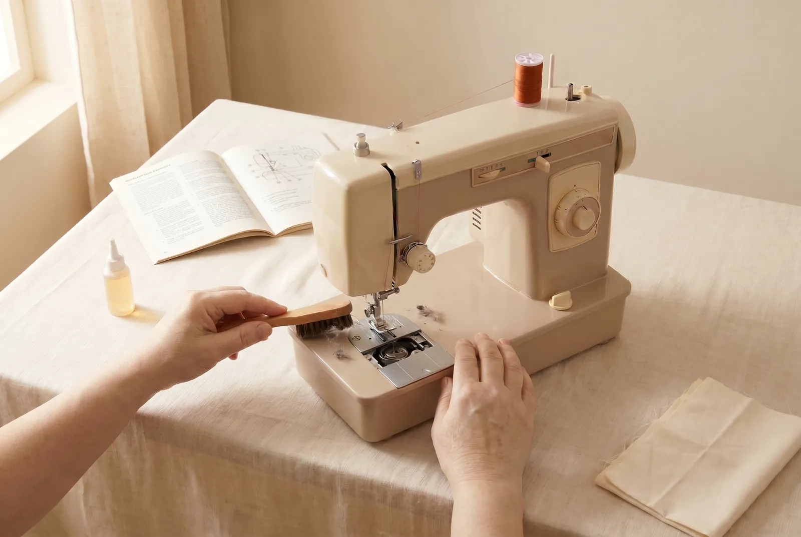 Photo: Keep the machine dusted and oiled as its manual directs.