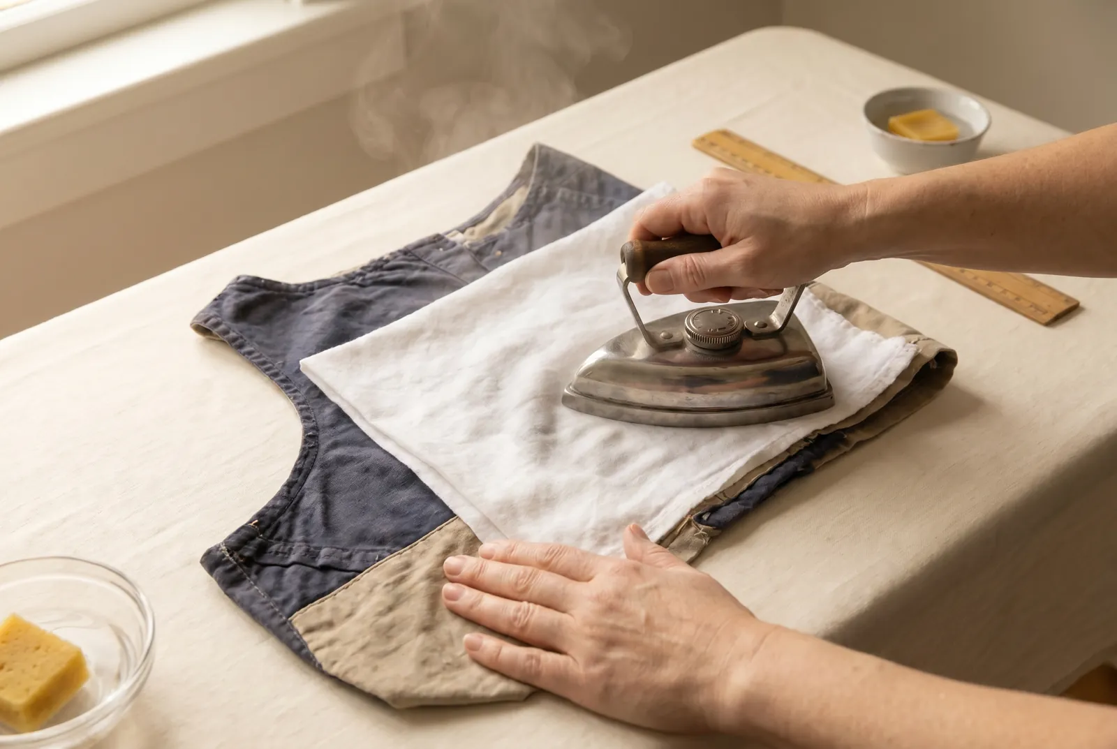 Photo: Make the freed pieces ready to cut.