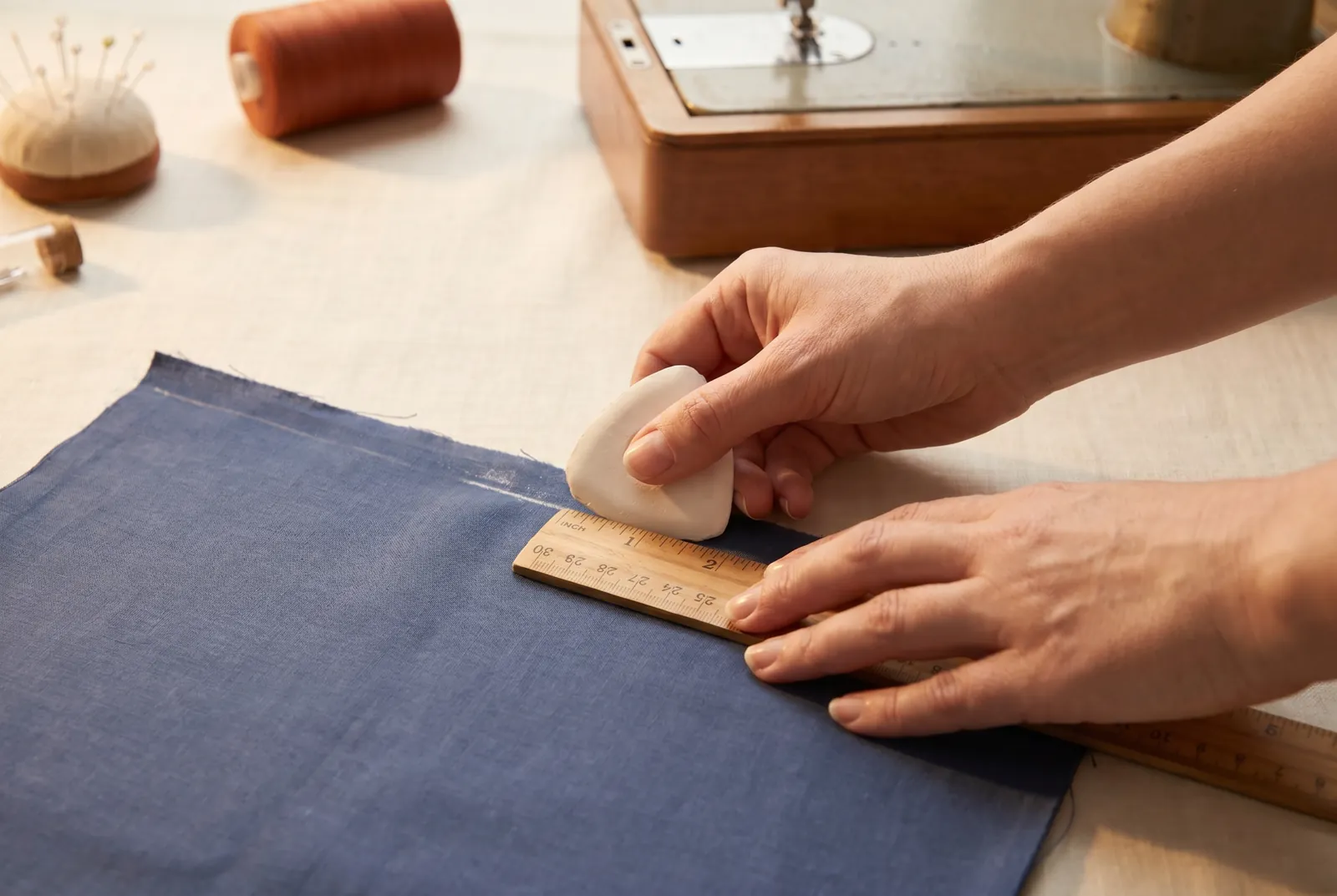 Photo: Decide how you will finish the seam before you cut, because the seam width has to allow for it.