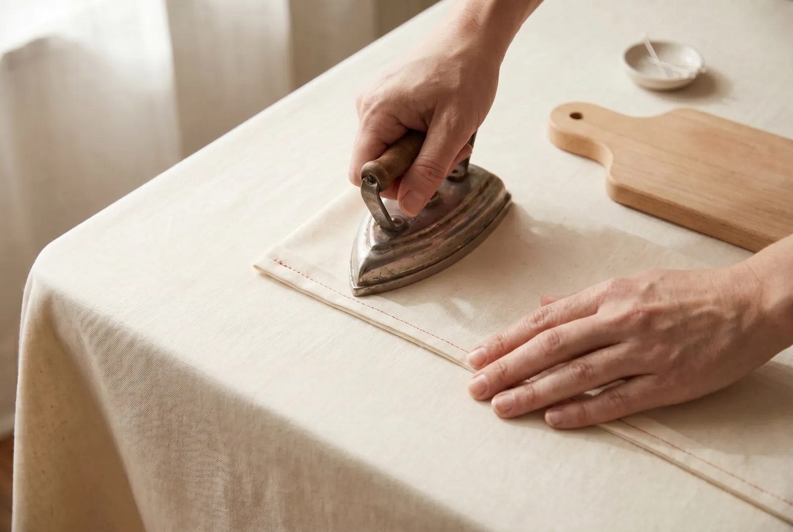 Photo: Press the finished seam flat.