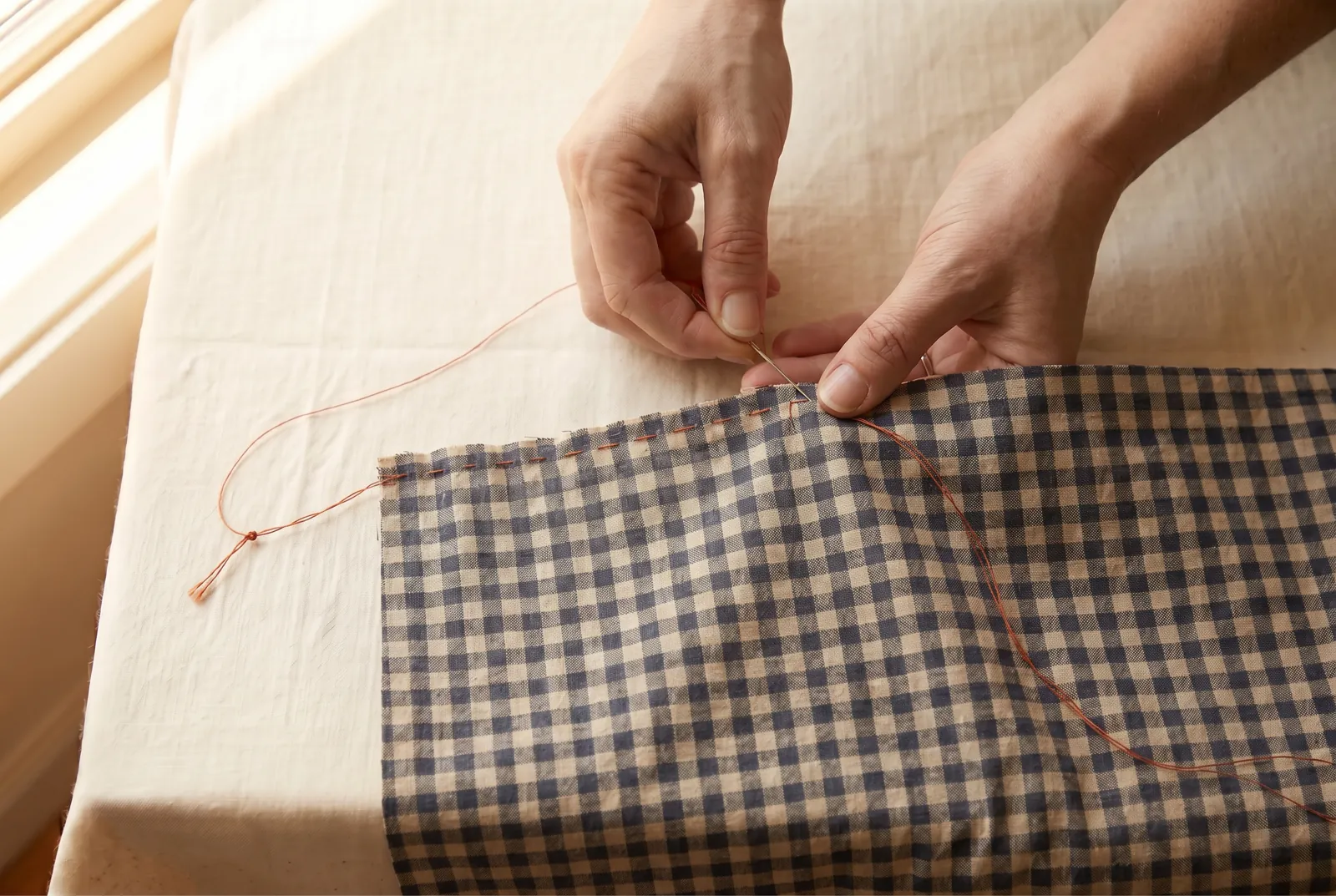 Photo: Gather the top edge.
