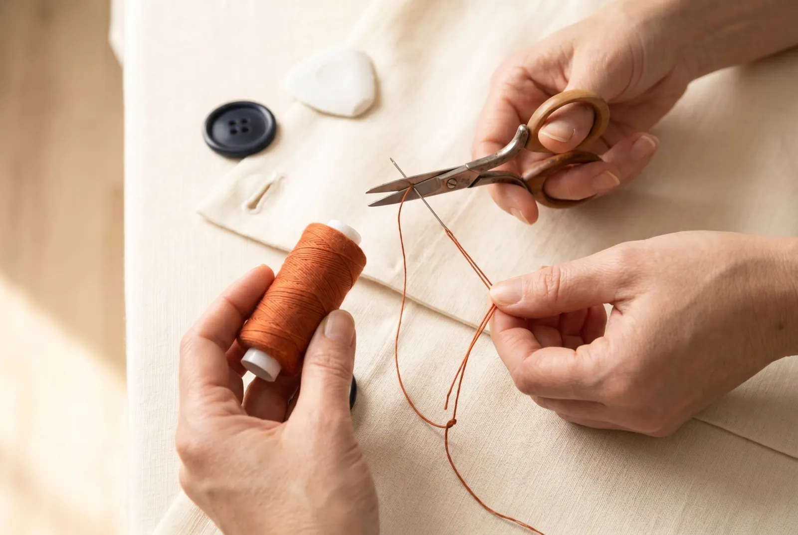 Photo: Cut a workable length of strong No.