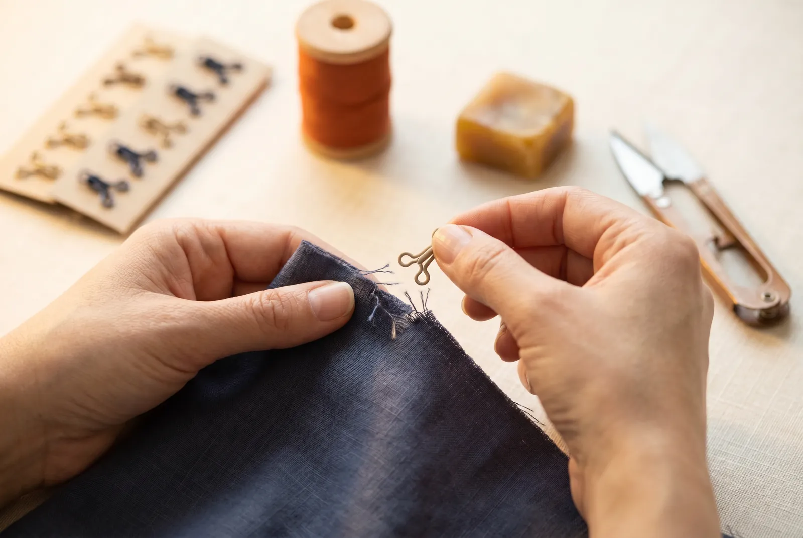 Photo: Once a week, as the wash comes in, look over each garment before it goes back in the drawer.