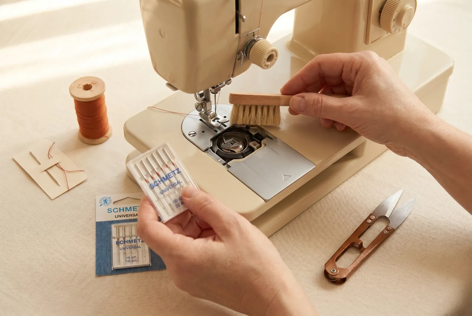 Photo: Ready the machine before you sew.